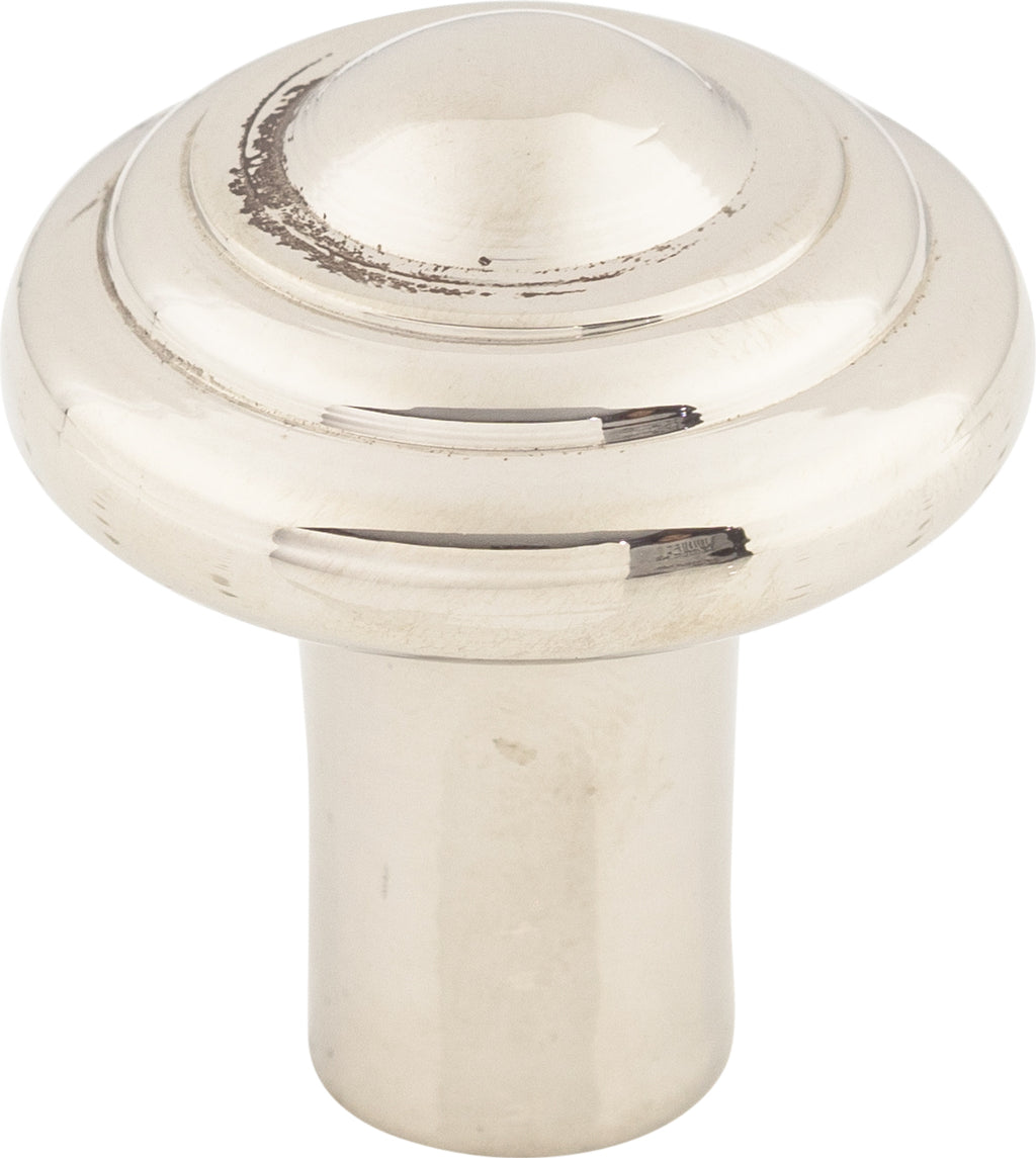 Top Knobs Aspen II Button Series 1-1/4"L Knob, Polished Nickel