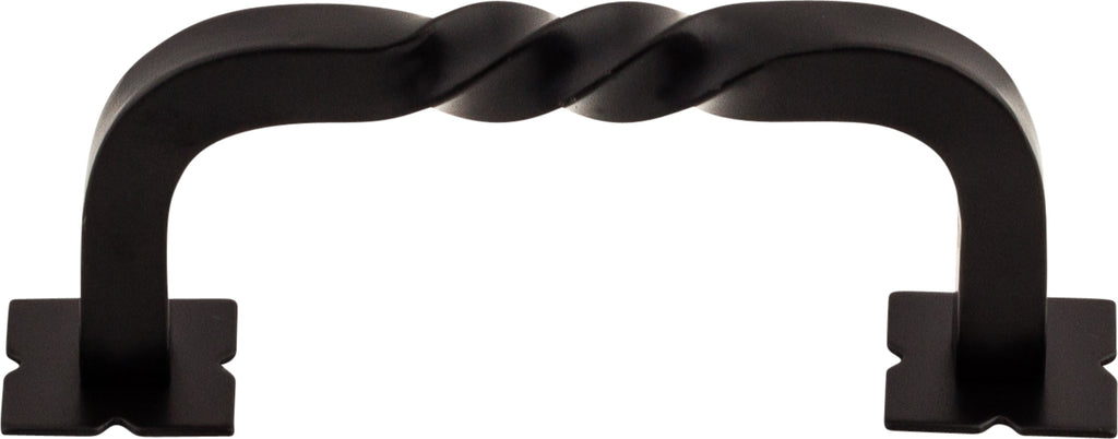 Top Knobs Twist Series 3"(76mm) CC D-Pull, Patina Black