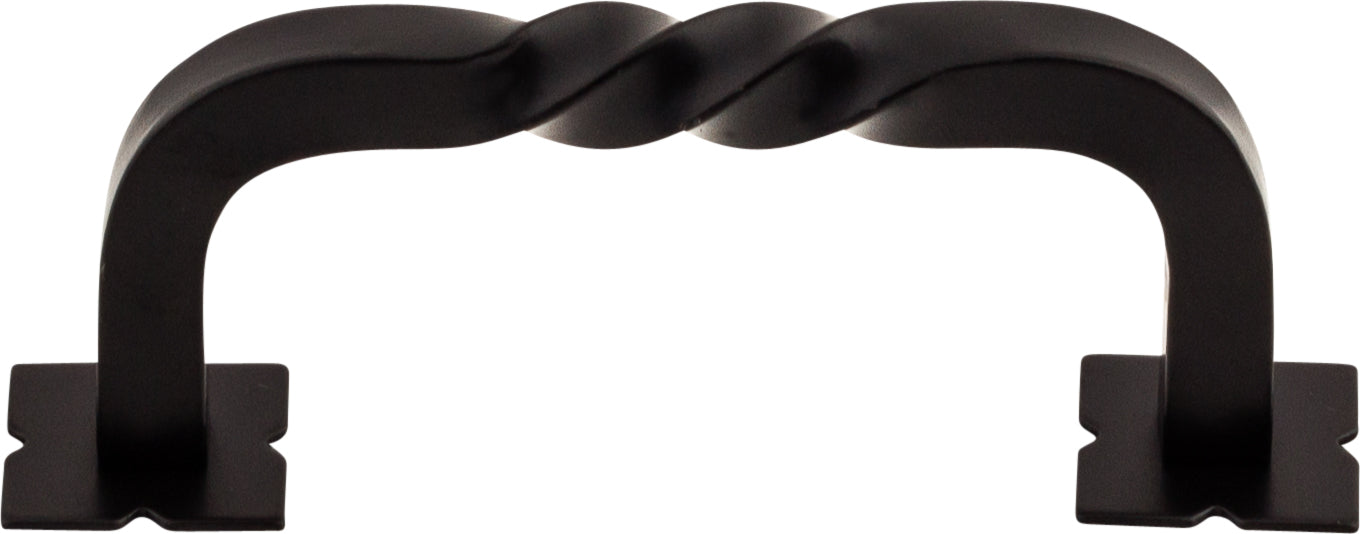 Top Knobs Twist Series 3"(76mm) CC D-Pull, Patina Black