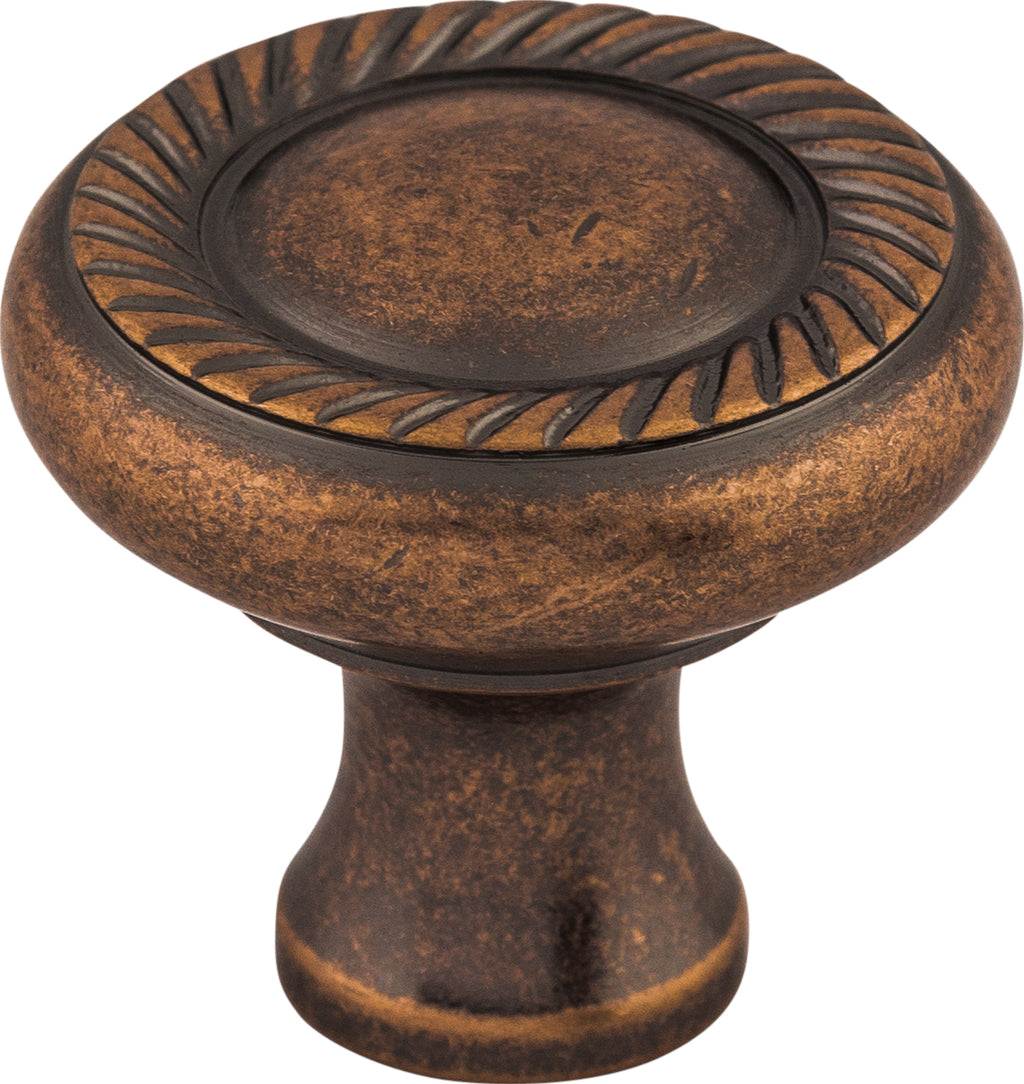 Top Knobs Swirl Series 1-1/4"L Knob, Antique Copper