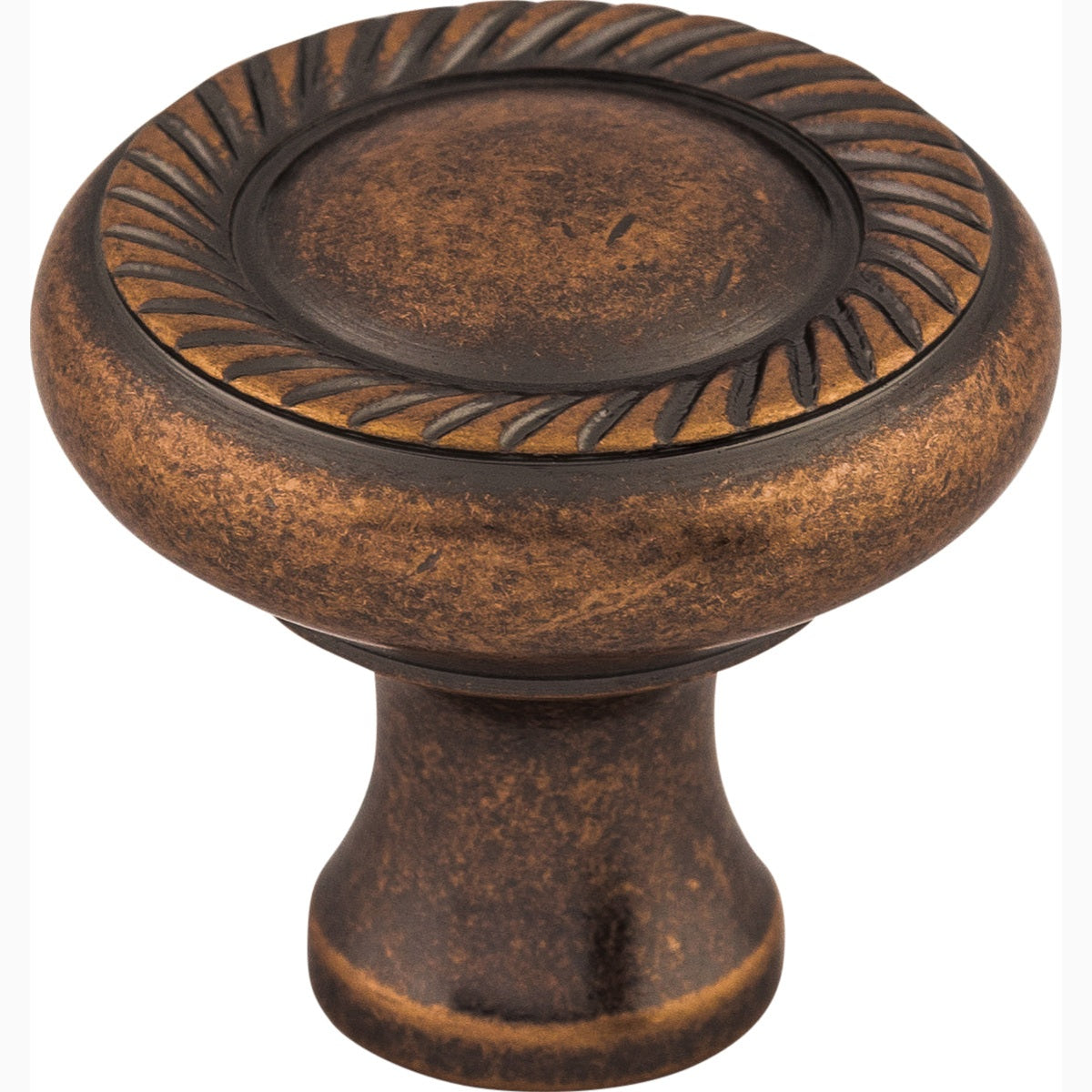 Top Knobs Swirl Series 1-1/4"L Knob, Antique Copper